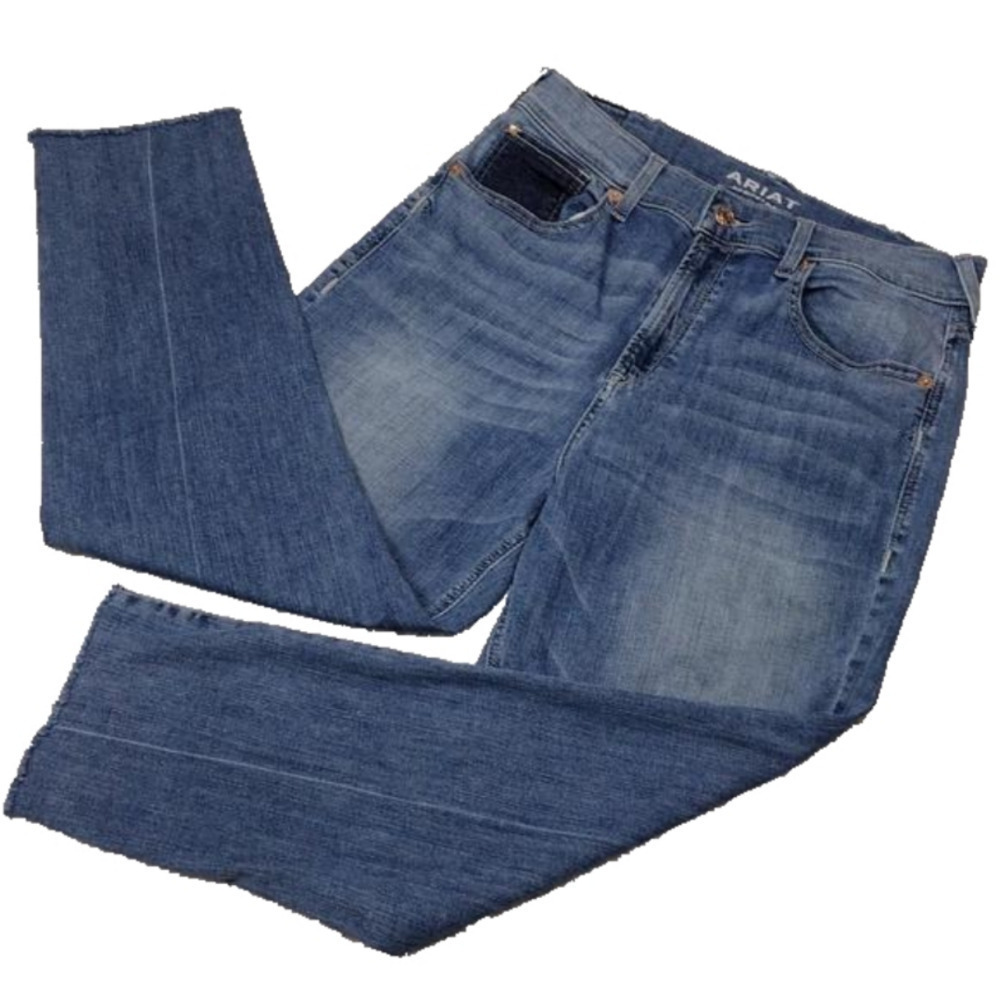 Ariat Bombshell Jordana Blue Medium Wash High Rise Straight Leg Boyfriend Jean